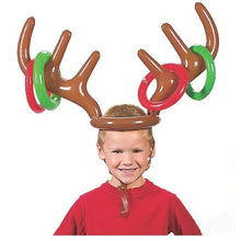 Load image into Gallery viewer, Christmas Party Toss Game Inflatable Reindeer Antler Hat with Rings for Kids Toss Games Pasal 
