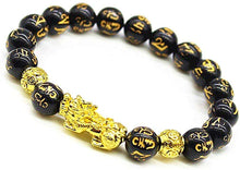 Load image into Gallery viewer, Black Hand Carved Mantra Bead Bracelet - handmade items, shopping , gifts, souvenir