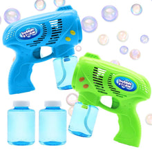 Load image into Gallery viewer, Bubble Guns with 2 Bottles Bubble Refill Solution Bubble Makers Pasal 