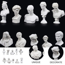 Load image into Gallery viewer, 10pcs Greek Bust Statues Mini Head Statue God Goddess Statues Pasal 