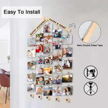 Load image into Gallery viewer, Uping hanging photo display Picture Photo Frame Wood Wall Photo Clip Photo Holders Pasal 