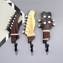 Load image into Gallery viewer, Vintage Guitar Shaped Decorative Hooks Rack Wall Coat Racks Coat Hooks Pasal 