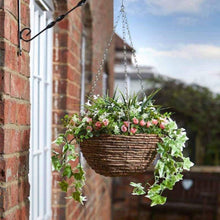 Load image into Gallery viewer, Outdoor Artificial Garden Flower Hanging Basket in Pink White Hanging Planters &amp; Baskets Pasal 