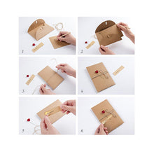 Load image into Gallery viewer, 10 Pcs Greeting Card DIY Handmade Retro Kraft Paper Greeting Cards Pasal 
