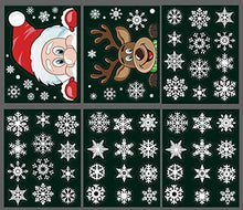 Load image into Gallery viewer, Christmas Window Stickers 6 Sheet Peeping Santa Window Stickers Pasal 
