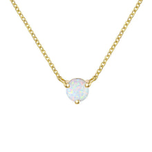 Load image into Gallery viewer, Yellow Gold Plated Opal Pendant Necklace Gifts for Her - handmade items, shopping , gifts, souvenir