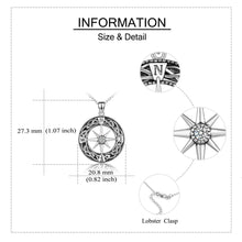 Load image into Gallery viewer, Compass Necklace Sterling Silver Anchor Pendant Necklace Necklaces Pasal 
