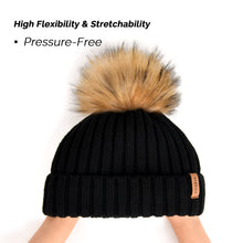 Load image into Gallery viewer, Winter Hats for Women Double Layer Fleece Line Beanie Hat with Bobble Pom Pom Hats Skullies &amp; Beanies Pasal 
