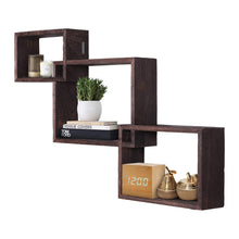 Load image into Gallery viewer, Wall Mounted Tier Square Shaped Set of 3 Floating Shelves Pasal 