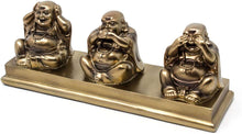 Load image into Gallery viewer, Collectables Three Wise Buddhas Hear No Evil Speak No Evil See No Evil Lovely Laughing Buddha Ornament - handmade items, shopping , gifts, souvenir