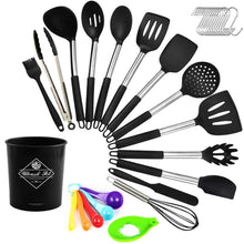 Load image into Gallery viewer, Silicone Cooking Utensil Set Kitchen Tools 33 Pcs Set Cooking Turners Pasal 