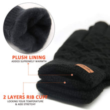 Load image into Gallery viewer, Mens Touchscreen Gloves Winter Warm Knit Gloves Gloves &amp; Mittens Pasal 
