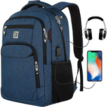Load image into Gallery viewer, Travel Laptop Backpack with USB Charging and Headphone Port - handmade items, shopping , gifts, souvenir