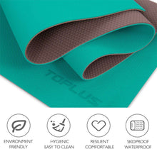 Load image into Gallery viewer, Fitness Mat TPE Eco Friendly Non Slip Exercise Mat Green - handmade items, shopping , gifts, souvenir