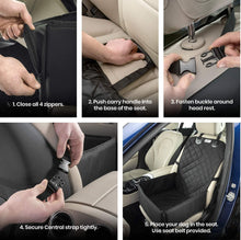 Load image into Gallery viewer, Dog Car Seat with Pet Seat Belt Seat Covers Pasal 