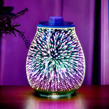 Load image into Gallery viewer, Glass Electric Oil Burner Wax Melt Burner 3D Colorful Fancy Firework Aroma Lamp Home Fragrance Lamps Pasal 
