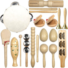 Load image into Gallery viewer, Nutural Wood Music Set Kids Instruments Purcussion Drums &amp; Percussion Pasal 
