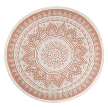 Load image into Gallery viewer, Cotton Round Rug with Tassels Hand Woven Carpet Area Rugs Pasal 