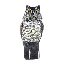 Load image into Gallery viewer, Owl Decoy 360 Rotate Head to Scare Birds Statues Pasal 