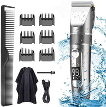 Load image into Gallery viewer, Hair Clippers for Men Kids Hair Trimmer Set Cordless Rechargeable Led Display Speed Adjustment with 6 Guide Combs - handmade items, shopping , gifts, souvenir
