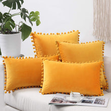 Load image into Gallery viewer, Yellow Decorative Pillow Cases Pack of 4 Cushion Covers Pasal 