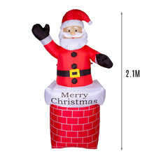 Load image into Gallery viewer, Christmas Inflatable Santa Claus Decoration Outdoor Indoor with LED Light Novelty Decorations Pasal 