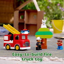 Load image into Gallery viewer, Town Fire Truck Firefighter Figure Toy for Kids Age Sorting, Stacking &amp; Plugging Toys Pasal 