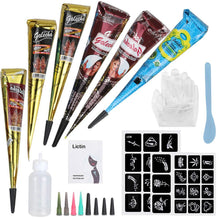 Load image into Gallery viewer, Temporary Tattoo Kit Temporary Art Tattoos 6 PCS Temporary Tattoo Temporary Tattoos Pasal 