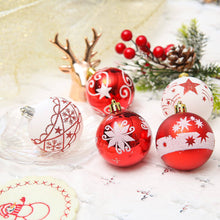 Load image into Gallery viewer, Shatterproof Red White Christmas Tree Balls for Decoration Baubles Pasal 
