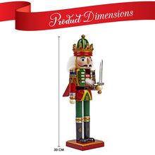 Load image into Gallery viewer, 2 Wooden Christmas Nutcracker Soldier Nutcrackers Pasal 
