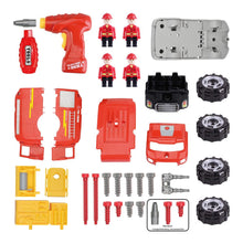 Load image into Gallery viewer, 32Pcs Fire Engine Toys with Lights andSounds and Electric Drill Play Tools Pasal 