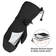 Load image into Gallery viewer, OZERO ski mitt,winter mittens with leather palm,3M thermal Thinsulate Insulation and adjustable belts for keeping mens and womens hands warm,1 pair - handmade items, shopping , gifts, souvenir