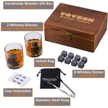 Load image into Gallery viewer, Whiskey Stones and Glasses Gift Set for Men Barware Sets Pasal 