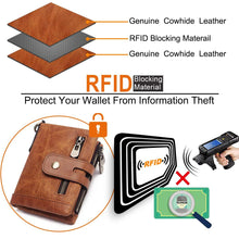Load image into Gallery viewer, Mens Wallet RFID Blocking Mens Genuine Leathe Wallets Pasal 