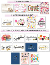 Load image into Gallery viewer, 100 All Occasion Greeting Cards with Envelopes and Stickers Blank Pasal 
