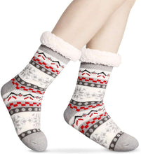 Load image into Gallery viewer, Slipper Socks Winter Ladies Non Slip Fleece Lined Soft Cozy Cotton Knitted Sock for Women Girls Indoor One Size - handmade items, shopping , gifts, souvenir