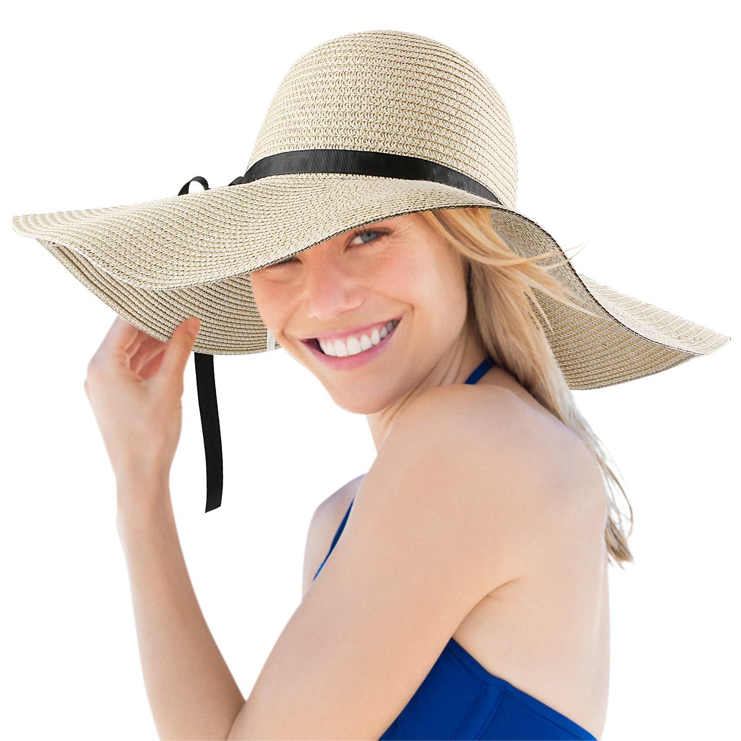 Straw Hat Large Wide Brim Sun Hat for Women – Pasal