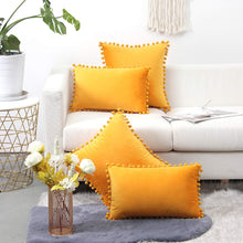 Load image into Gallery viewer, Yellow Decorative Pillow Cases Pack of 4 Cushion Covers Pasal 