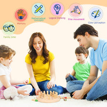 Load image into Gallery viewer, Wooden Memory Chess Kids Matchstick Chess Color Cognitive Ability Toy Chess Pasal 