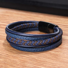 Load image into Gallery viewer, Vintage Blue Leather Bracelet Bracelet Pasal 