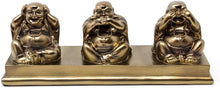 Load image into Gallery viewer, Collectables Three Wise Buddhas Hear No Evil Speak No Evil See No Evil Lovely Laughing Buddha Ornament - handmade items, shopping , gifts, souvenir