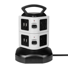 Load image into Gallery viewer, Surge Protected 6 Sockets with USB Black Extension Lead Unknown Pasal 