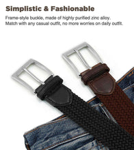 Load image into Gallery viewer, Elastic Braided Belt for Jeans Trouser Buckle Fastening for Men Black - handmade items, shopping , gifts, souvenir