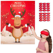 Load image into Gallery viewer, Christmas Party Games Pin The Nose On The Reindeer Christmas Games for Kids Pin Games Pasal 