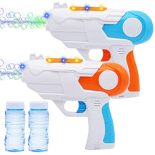 Load image into Gallery viewer, Colorful Bubble Gun with 4 Bottles Bubble Solutions Gift Pasal 