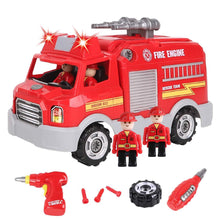 Load image into Gallery viewer, 32Pcs Fire Engine Toys with Lights andSounds and Electric Drill Play Tools Pasal 