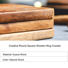 Load image into Gallery viewer, Wooden Coasters for Drinks 4Pcs Coffee Cup Coasters Pasal 