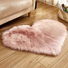 Load image into Gallery viewer, Heart Shaped Sheepskin Area carpet Area Rugs Pasal 