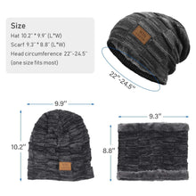 Load image into Gallery viewer, Mens Winter Beanie Hat Scarf Set Skullies &amp; Beanies Pasal 
