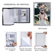 Load image into Gallery viewer, A4 Magnetic Picture Frames Set of 12 Magnetic Frames Pasal 